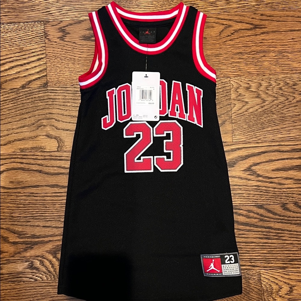 Jordan Toddler Black and Red Basketball Jersey